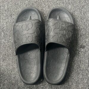 Coach Black Slide Sandals Size 13